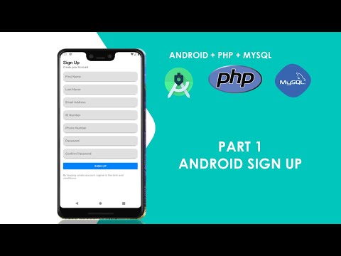 Android, PHP And Mysql Tutorial - Android Sign Up With Volley Library