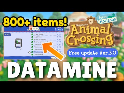 FULL DATAMINE Animal Crossing 3.0 Update | 800+ Items + Changes!!