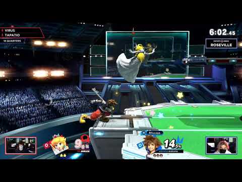 Jimrude (Peach, Diddy Kong) vs Kurama (Sora) - ESA Roseville Monthly Winners Quarter Finals
