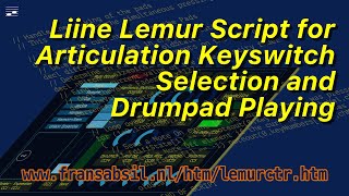 Video thumbnail for Liine Lemur Script for Articulation Keyswitch Selection and Drumpad Playing by Frans Absil Music