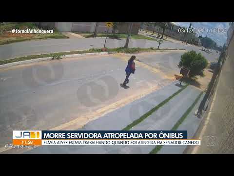 Hora News Goiás:Morre servidora atropelada por ônibus em Senador Canedo