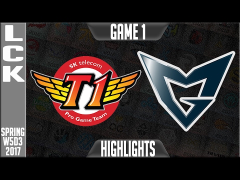 SKT vs Samsung Galaxy Highlights Game 1 - LCK Week 5 Day 3 Spring 2017 - SKT vs SSG G1