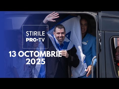 Știrile PRO TV - 13 Octombrie 2025 | Ultimii 20 de ostatici în viață, eliberați din Gaza