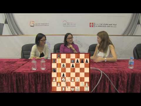 Round 2: Zhao Xue (CHN) 1/2-1/2 Hou Yifan (CHN)