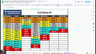 Customizing the size of your Baseball / Softball Armband and Call Sheet