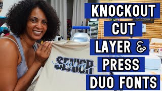 How to Cut, Layer & Press Knock Out Fonts Like a Pro |In Cricut Design Space Part II
