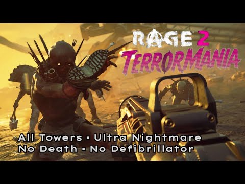 RAGE 2 - Terrormania DLC - All Arenas - Ultra Nightmare - No Death - No Defibrillator