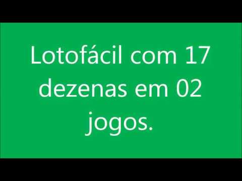 Lotofácil com 17 dezenas em 02 jogos