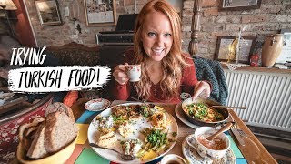 Americans Try TURKISH FOOD in ISTANBUL! Trying Menemen, Salep, Tavuk Göğsü & MORE