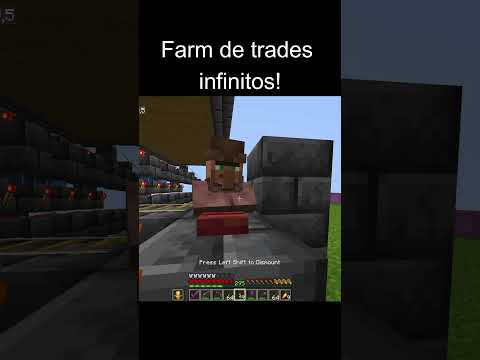 Professor Minecraft - Farm de trades infinitos! #shorts  #minecraft #uhc