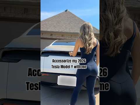 Accessorize my 2026 Tesla model Y with me! #teslaaccessories #tesla #teslamodely #cartok