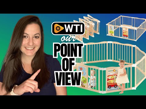 Foldable Wooden Playpen - Adjustable Wood Baby Play Yard with Child-Proof Lock - WTI product video review