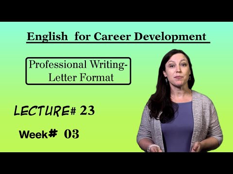 English for Career Development l lecture 23