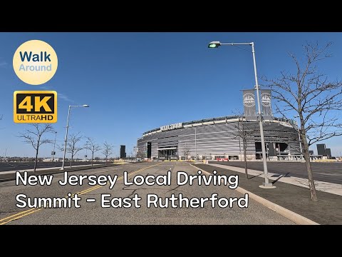 【4K60】 New Jersey Local Driving: Summit (Reeves Reed Arboretum) - East Rutherford (MetLife Stadium)