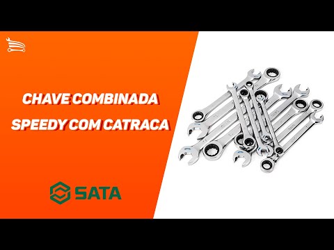 Jogo de Chaves Combinada Speedy com Catraca 12 Peças SATA-ST09066-02 - Video