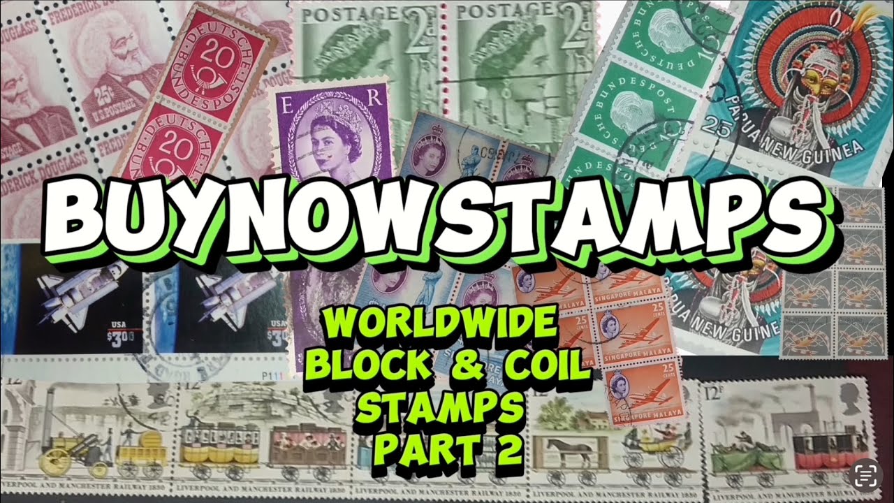 Worldwide BLOCKED & COILED stamps
