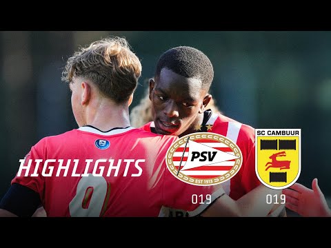 HIGHLIGHTS | PSV O19 plaatst zich voor de bekerfinale na overtuigende zege op SC Cambuur 🏆