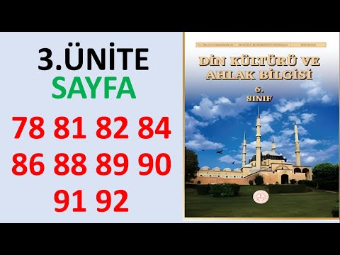 6th Grade Religious Culture and Moral Education Textbook, Ministry of National Education, Unit 3,...