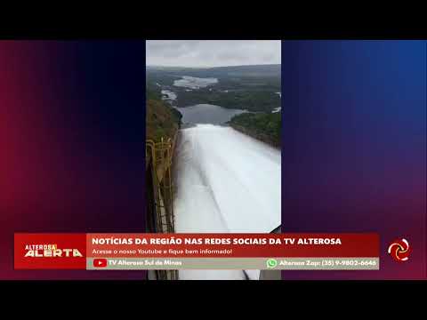 Vertedouro da Usina de Furnas é aberto para manutenção