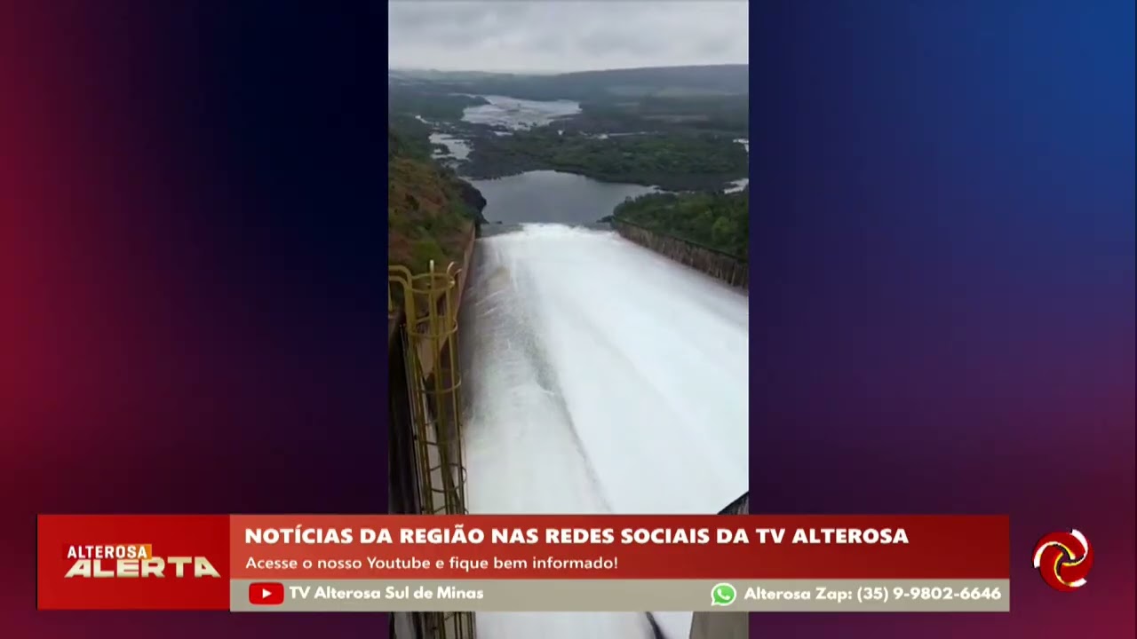 Vertedouro da Usina de Furnas é aberto para manutenção