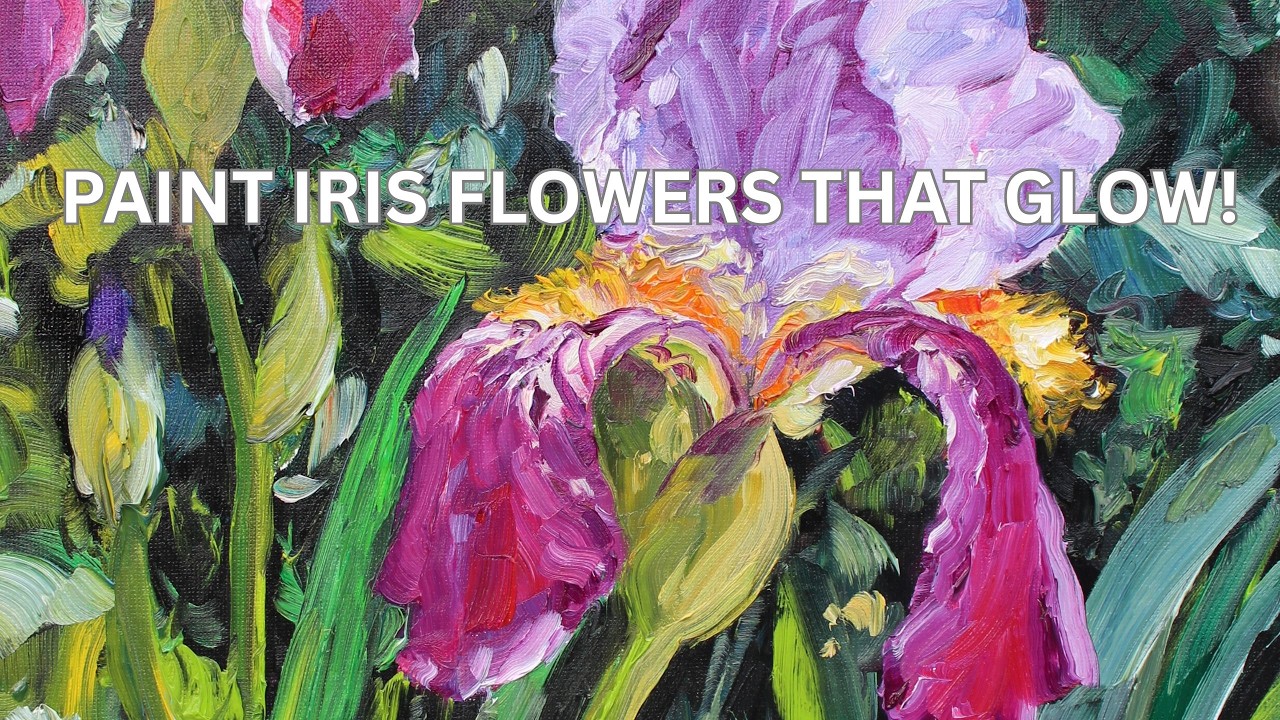 Paint Glowing Iris Flowers