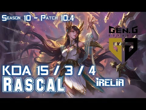 Gen Rascal IRELIA vs RUMBLE Top - Patch 10.4 KR Ranked
