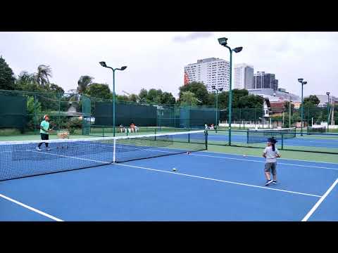Tennis with Pao Pao 5 years old boy.