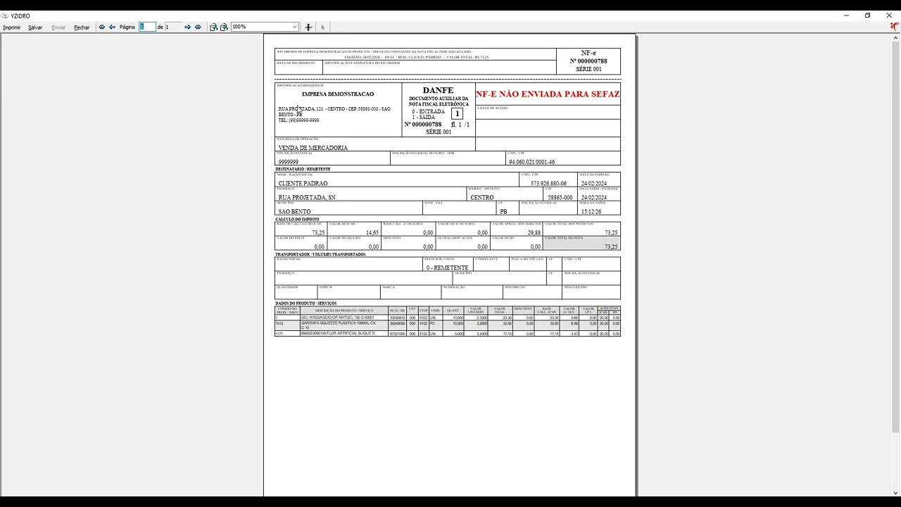 Emissão NFe Nota Fiscal Eletrônica