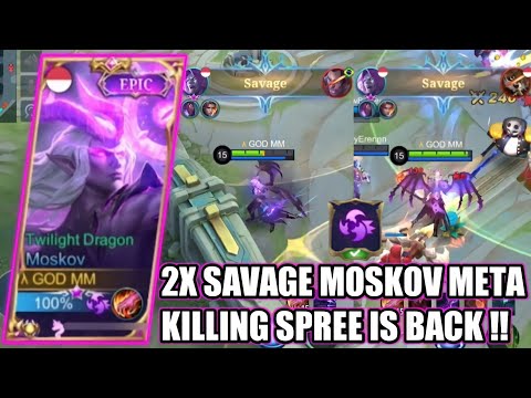 TOP 1 MOSKOV SAVAGE 2X, PAKAI BUILD TERSAKIT DI SEASON 23 - MOBILE LEGENDS