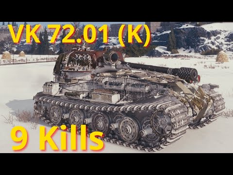 World of tanks VK 72.01 (K) - 7,4 K Damage 9 Kills, wot replays