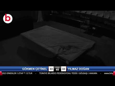 GÖKMEN ÇETİNEL & YILMAZ DOĞAN Bilardo Maçı - 2023 ERKEKLER 1.ETAP-13.TUR