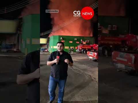 incêndio de grandes proporções atinge o mercado em Paranaíba durante a madrugada