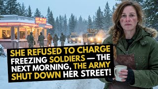 She Refused to Charge Freezing Soldiers — The Next Morning, the Army Shut Down Her Street!