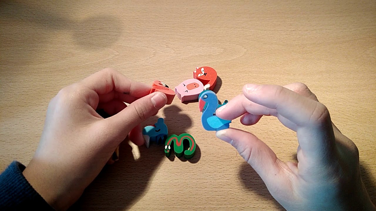 Enseñando mis gomas de borrar con formas #4parte