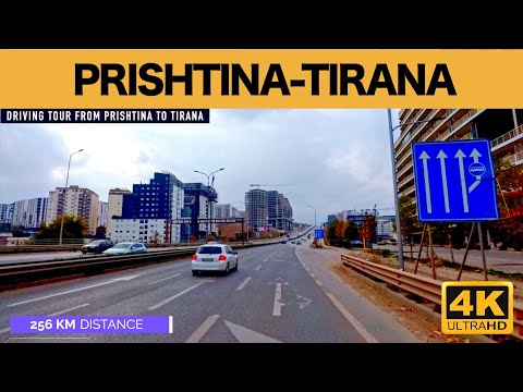 PRISHTINE TIRANE - UDHETIM NE KOHE REALE PRISHTINA - TIRANE,  RRUGA QE BASHKON TROJET SHQIPTARE [4K]