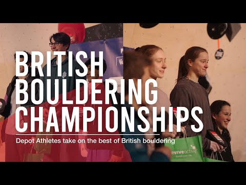 Depot Athletes Erin McNeice and Dayan Akhtar at the British Bouldering Championships 2025