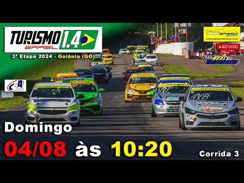 🔴 TURISMO 1.4 BR | Corrida 3 | 3ª Etapa 2024 | Goiânia (GO) | Ao Vivo