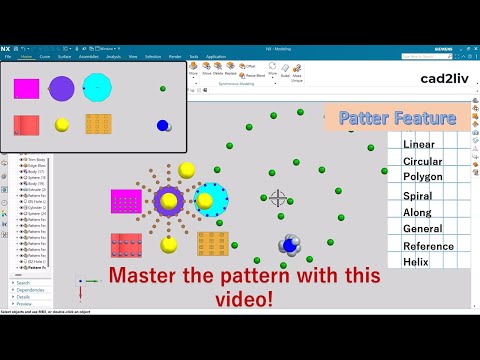 NX Modeling | #Pattern Feature | how to use Pattern Features in NX | #nxtutorials | NX CAD | Cad2liv