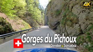 Driving through the Gorges du Pichoux in Switzerland🇨🇭
