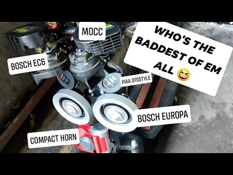 PIAA Bosch Europa EC6 MOCC Compact Horn Sound Comparisons
