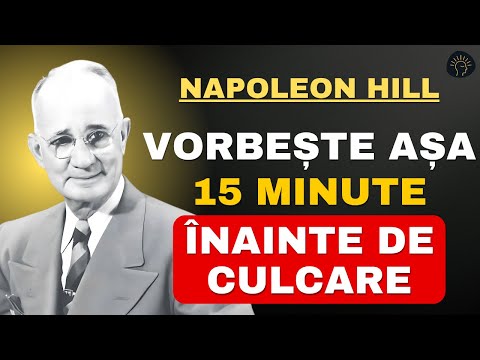 Vorbește așa timp de 15 min înainte de culcare și privește cum se întâmplă miracolele -Napoleon Hill