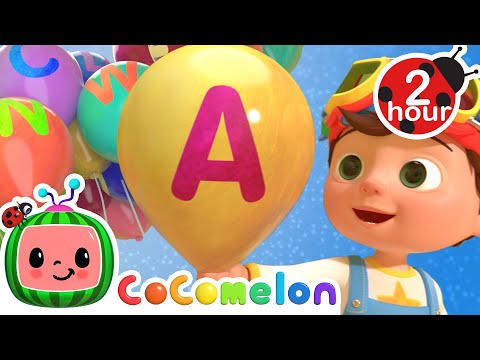 JJ's ABC Song With Balloons 🎈 + More CoComelon Nursery Rhymes and Kids Songs | Learning ABCs & 123s