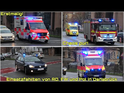 Chaos Pur & Erstmalig! | Einsatzfahrten von Rettungsdienst, Feuerwehr & Polizei in Osnabrück