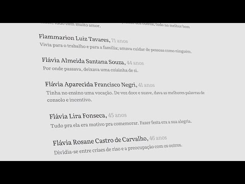 Inumeráveis: memorial online presta homenagem às vítimas da Covid-19