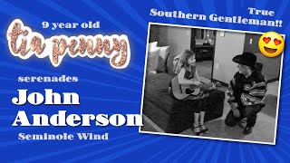 Nine year old serenades Seminole Wind to legendary John Anderson - Entire song
