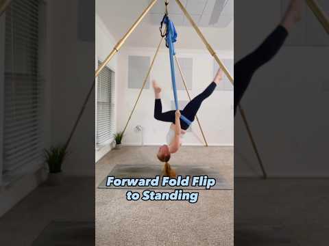 3 Beginner Aerial Yoga Transitions #aerialyoga #aerialhammock