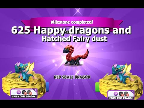 625 Happy Dragons-Dragon Mania Legends | Hatched Fairy Dust Dragon | DML