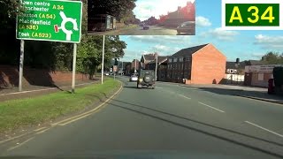 preview picture of video 'A34 West Road & Clayton By-Pass, Congleton - Northbound Front View with Rearview Mirror'