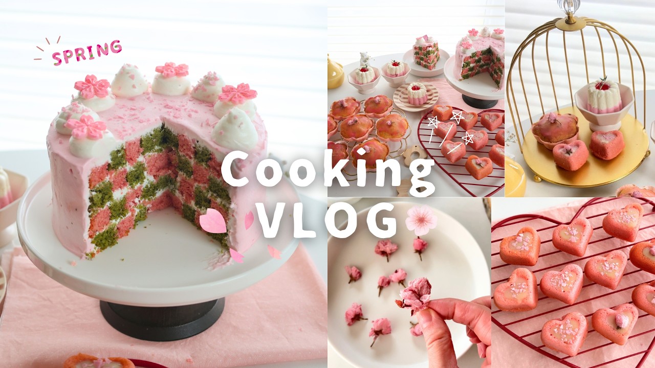 春スイーツ満載🌸桜をたっぷり使ったスイーツ祭り✨おうちでアフタヌーンティーをする平凡な主婦の日常💕