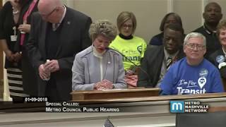 01/09/18 Council: Public Hearing on Transit Plan